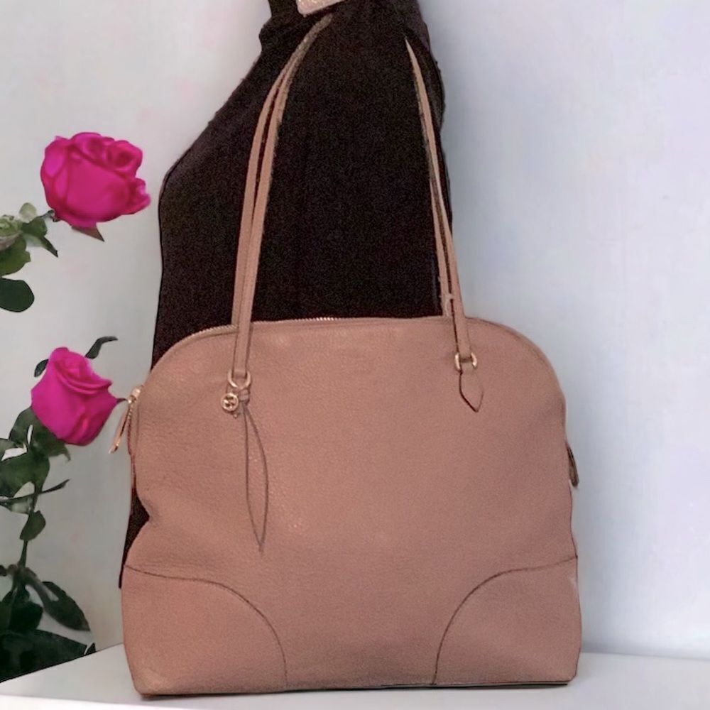 GUCCI LEATHER SHOULDER TOTE HAND BAG LARGE - Picture 2 of 16